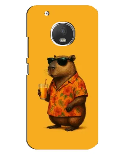 Чехол для Motorola MOTO G5 с картинкой «Капибара на отдыхе»