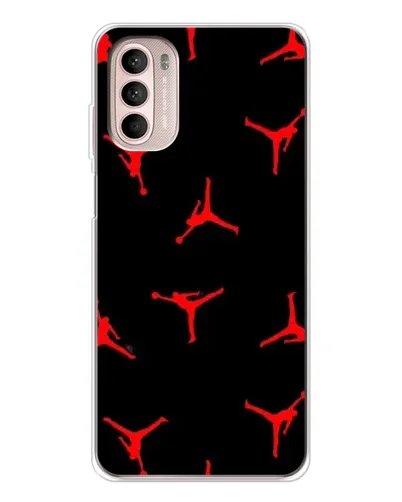 Чехол для Motorola MOTO G52 с картинкой «Jordan Red Pattern»
