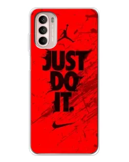 Чехол для Motorola MOTO G52 с картинкой «Nike Just Do It»