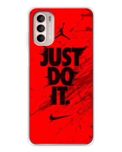Чехол для Motorola MOTO G52 с картинкой «Nike Just Do It»