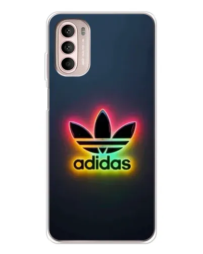 Чехол для Motorola MOTO G52 с картинкой «Неоновый Adidas»