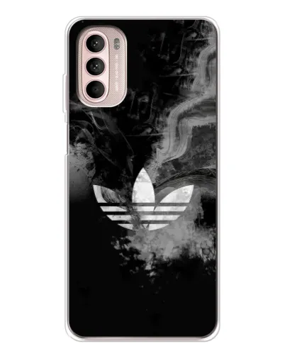 Чехол для Motorola MOTO G52 с картинкой «Абстрактный дым Adidas»