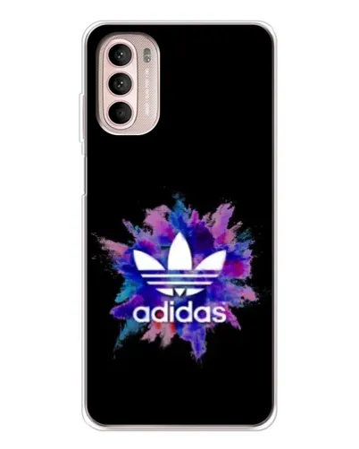 Чехол для Motorola MOTO G52 с картинкой «Взрыв красок Adidas»