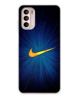 Чехол для Motorola MOTO G52 с картинкой «Синий пульс Nike»