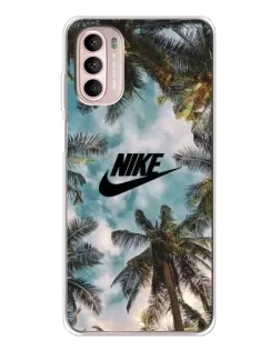 Чехол для Motorola MOTO G52 с картинкой «Тропический принт Nike»