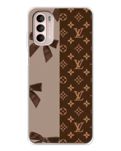 Чехол для Motorola MOTO G52 с картинкой «Louis Vuitton — банты»