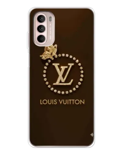 Чехол для Motorola MOTO G52 с картинкой «LV — золотая печать»