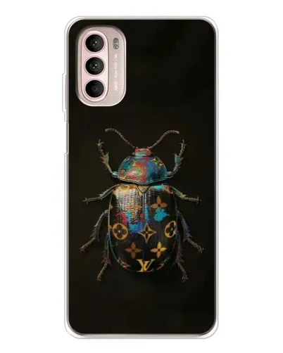 Чехол для Motorola MOTO G52 с картинкой «LV — мраморный принт»