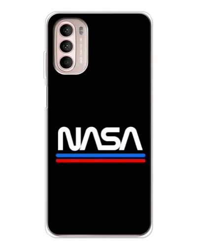 Чехол для Motorola MOTO G52 с картинкой «NASA — классика Red Blue»