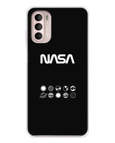 Чехол для Motorola MOTO G52 с картинкой «NASA — технический принт»