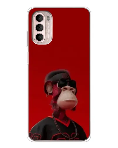 Чехол для Motorola MOTO G52 с картинкой «Bored Ape в красном» Чехол для Motorola MOTO G52 с картинкой «Bored Ape в красном»