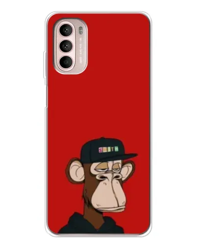 Чехол для Motorola MOTO G52 с картинкой «Bored Ape — красный фон» Чехол для Motorola MOTO G52 с картинкой «Bored Ape — красный фон»