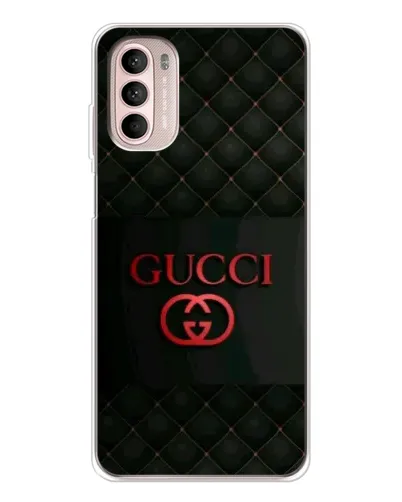 Чехол для Motorola MOTO G52 с картинкой «Gucci — стеганый черный»