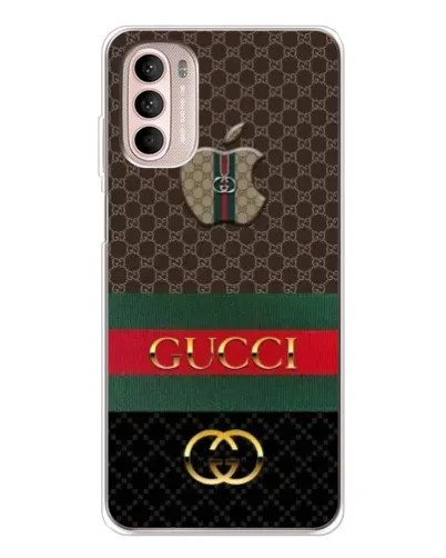 Чехол для Motorola MOTO G52 с картинкой «Gucci — брендированный десерт»