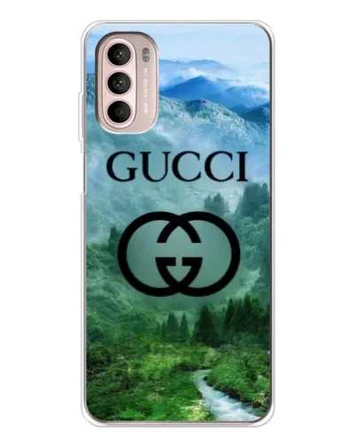 Чехол для Motorola MOTO G52 с картинкой «Gucci — горный пейзаж»