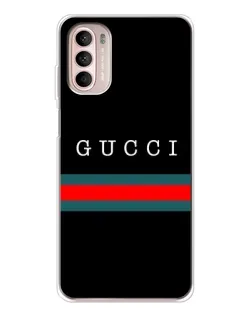 Чехол для Motorola MOTO G52 с картинкой «Gucci — красный пояс»