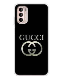 Чехол для Motorola MOTO G52 с картинкой «Gucci — золото на черном»