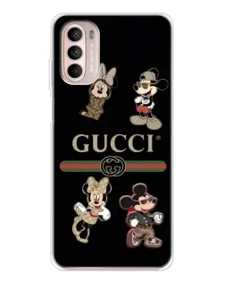 Чехол для Motorola MOTO G52 с картинкой «Gucci — герои Disney и монограмма»