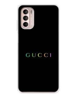 Чехол для Motorola MOTO G52 с картинкой «Gucci — неоновый минимализм»