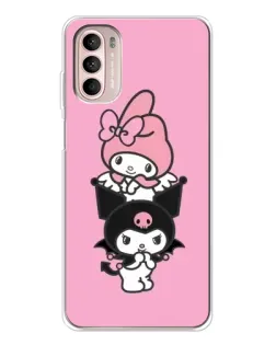 Чехол для Motorola MOTO G52 с картинкой «My Melody и Kuromi» Чехол для Motorola MOTO G52 с картинкой «My Melody и Kuromi»
