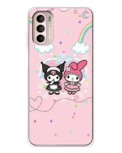 Чехол для Motorola MOTO G52 с картинкой «My Melody и Kuromi» Чехол для Motorola MOTO G52 с картинкой «My Melody и Kuromi»