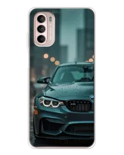 Чехол для Motorola MOTO G52 с картинкой «BMW в огнях города» Чехол для Motorola MOTO G52 с картинкой «BMW в огнях города»