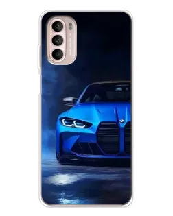 Чехол для Motorola MOTO G52 с картинкой «Голубая BMW M4» Чехол для Motorola MOTO G52 с картинкой «Голубая BMW M4»
