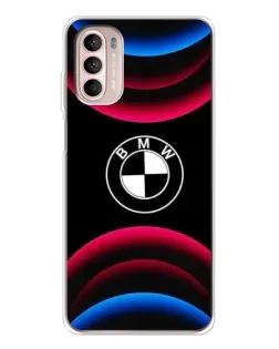 Чехол для Motorola MOTO G52 с картинкой «Логотип BMW и неоновые дуги» Чехол для Motorola MOTO G52 с картинкой «Логотип BMW и неоновые дуги»