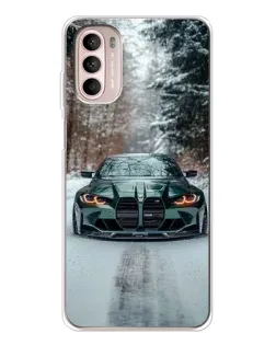 Чехол для Motorola MOTO G52 с картинкой «BMW в зимнем лесу» Чехол для Motorola MOTO G52 с картинкой «BMW в зимнем лесу»