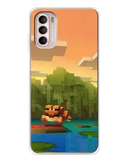 Чехол для Motorola MOTO G52 с картинкой «Майнкрафт закат солнца» Чехол для Motorola MOTO G52 с картинкой «Майнкрафт закат солнца»