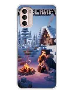 Чехол для Motorola MOTO G52 с картинкой «Зимний Minecraft» Чехол для Motorola MOTO G52 с картинкой «Зимний Minecraft»