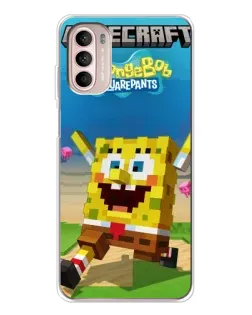 Чехол для Motorola MOTO G52 с картинкой «Губка Боб Minecraft» Чехол для Motorola MOTO G52 с картинкой «Губка Боб Minecraft»