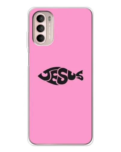 Чехол для Motorola MOTO G52 с картинкой «Розовый символ Jesus» Чехол для Motorola MOTO G52 с картинкой «Розовый символ Jesus»