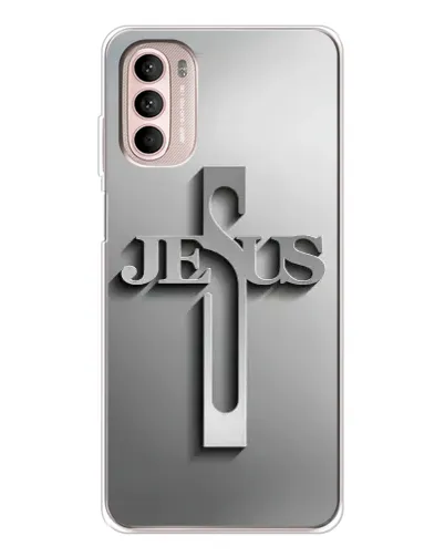 Чехол для Motorola MOTO G52 с картинкой «Металлический крест Jesus» Чехол для Motorola MOTO G52 с картинкой «Металлический крест Jesus»