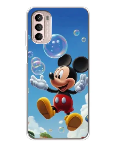 Чехол для Motorola MOTO G52 с картинкой «Mickey и мыльные пузыри»
