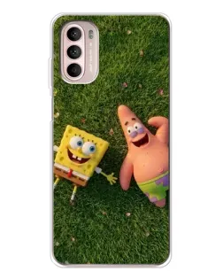 Чехол для Motorola MOTO G52 с картинкой «Друзья на лужайке»
