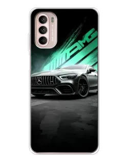 Чехол для Motorola MOTO G52 с картинкой «Темный Mercedes AMG»