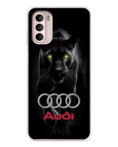 Чехол для Motorola MOTO G52 с картинкой «Пантера и Audi»