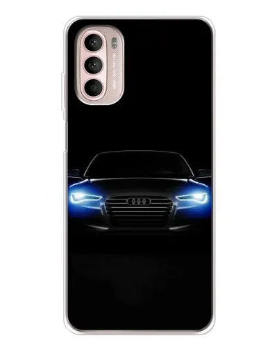 Чехол для Motorola MOTO G52 с картинкой «Audi в неоне»