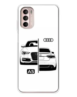 Чехол для Motorola MOTO G52 с картинкой «Audi — контрастный дизайн» Чехол для Motorola MOTO G52 с картинкой «Audi — контрастный дизайн»