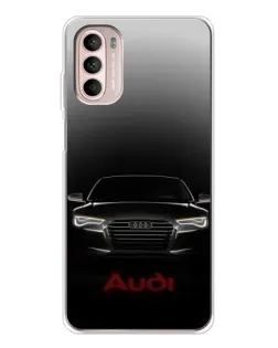 Чехол для Motorola MOTO G52 с картинкой «Audi — градиентный контур» Чехол для Motorola MOTO G52 с картинкой «Audi — градиентный контур»
