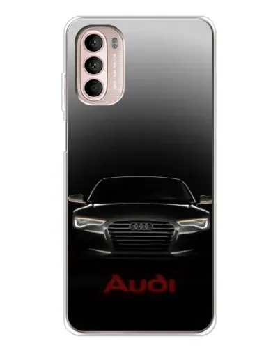 Чехол для Motorola MOTO G52 с картинкой «Audi — градиентный контур»