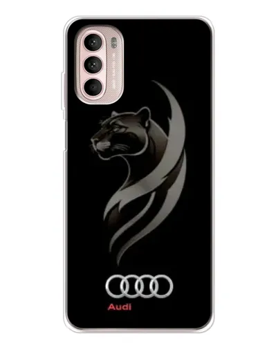 Чехол для Motorola MOTO G52 с картинкой «Графика — пантера и Audi»