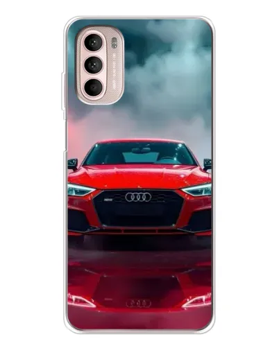 Чехол для Motorola MOTO G52 с картинкой «Audi RS — красный стиль»