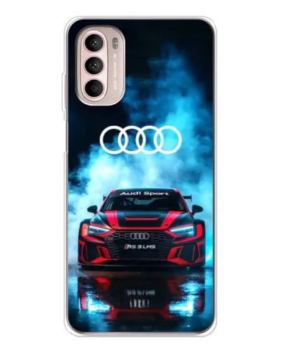 Чехол для Motorola MOTO G52 с картинкой «Audi Sport — неон»