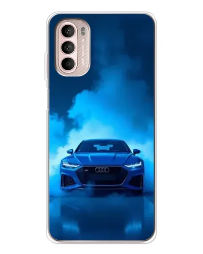 Чехол для Motorola MOTO G52 с картинкой «Audi — голубая энергия»