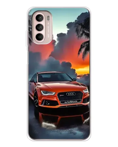 Чехол для Motorola MOTO G52 с картинкой «Audi — закат»