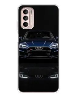 Чехол для Motorola MOTO G52 с картинкой «Audi — ночное отражение» Чехол для Motorola MOTO G52 с картинкой «Audi — ночное отражение»