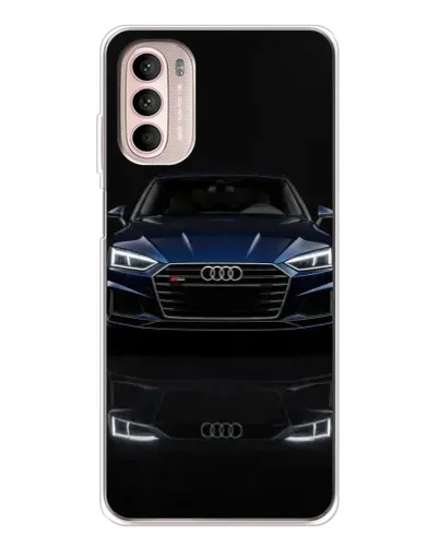 Чехол для Motorola MOTO G52 с картинкой «Audi — ночное отражение»
