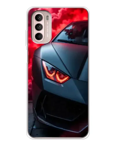 Чехол для Motorola MOTO G52 с картинкой «Lamborghini красное сияние» Чехол для Motorola MOTO G52 с картинкой «Lamborghini красное сияние»